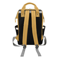 Gold Amazing Black Girl Multi-Function Diaper Backpack/Diaper Bag