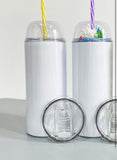 BLANK Sublimation 22oz Glow in the Dark Tumblers w/ DIY Dome Lid
