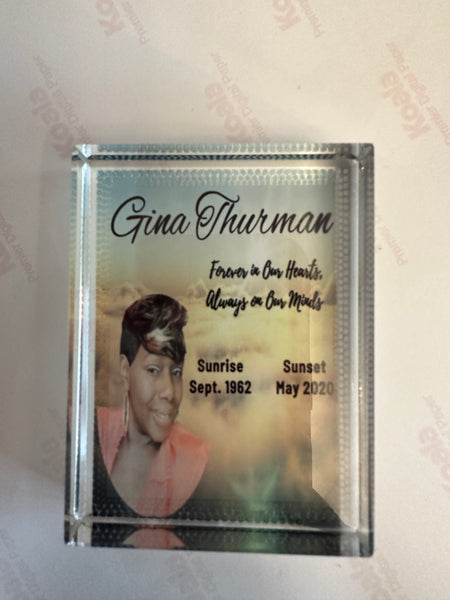 4x6 Glass Portrait with LED stand