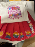 Custom Pleated Skirt and Shirt Set