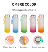 17oz Blank Sublimation Ombré Glass Can Screw Lid