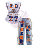 Class of 2027 Senior Corset & Jeans Set | Personalized Graduation Outfit | Custom Senior Pictures Outfit | High School Graduation Fashion | Senior Jeans