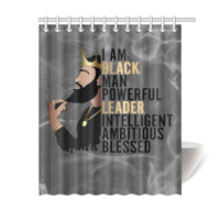 I am a Black Man Shower Curtain and Bath Rug