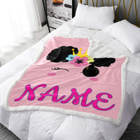 Black Unicorn Double Layer Plush Blanket