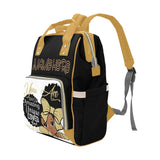 Gold Amazing Black Girl Multi-Function Diaper Backpack/Diaper Bag