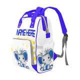 Personalized Royal Blue Elephant Multi-Function Diaper Backpack/Diaper Bag