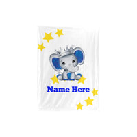 Personalized Royal Elephant Baby Blanket