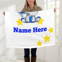 Personalized Royal Elephant Baby Blanket