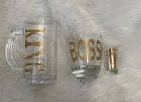 Men’s Glass Set (KING, BOSS, SAVAGE)